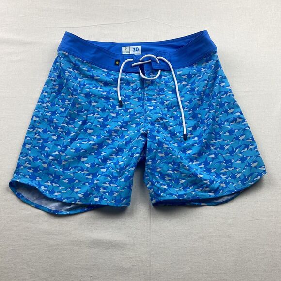 Chubbies Mens Size 30 Blue Orca Whale Surf Board Shorts - Picture 1 of 10